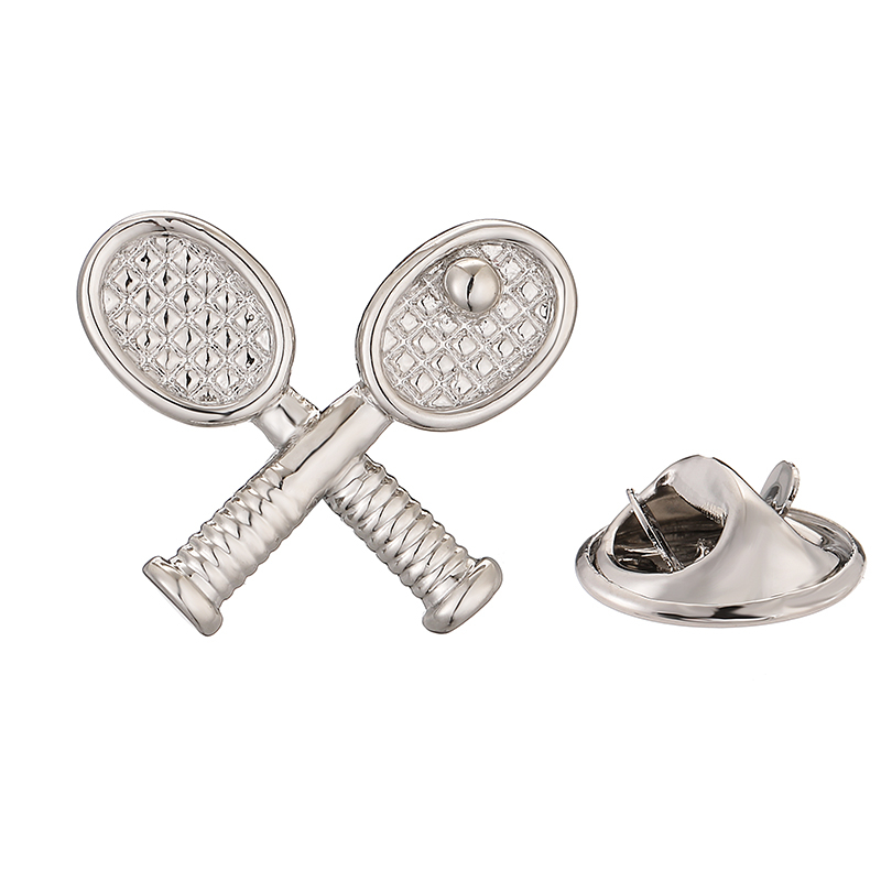 Badminton Icon - Koper Materiaal Tennis Racket Broche Modieuze
