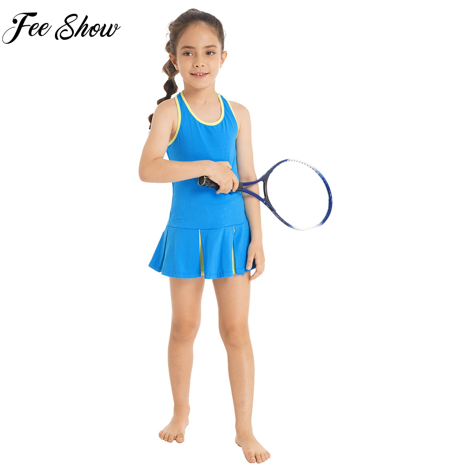 Badminton Vs Tennis - 2-delige tennisbadminton sportset sportkleding kinderen meisjes