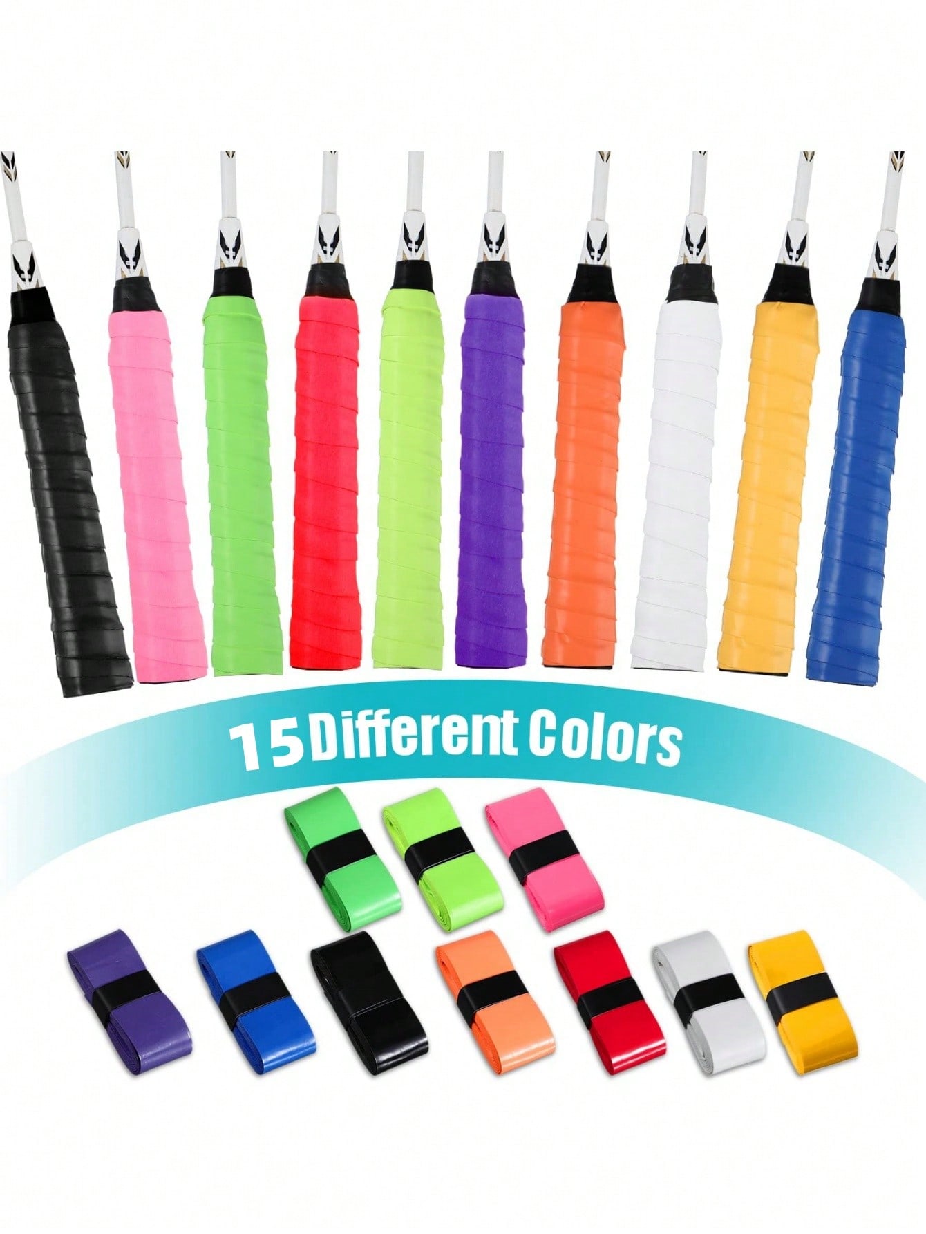 Badminton Grip Tape - PU Tennis Badminton Overgrip Droog, zweetabsorberend,