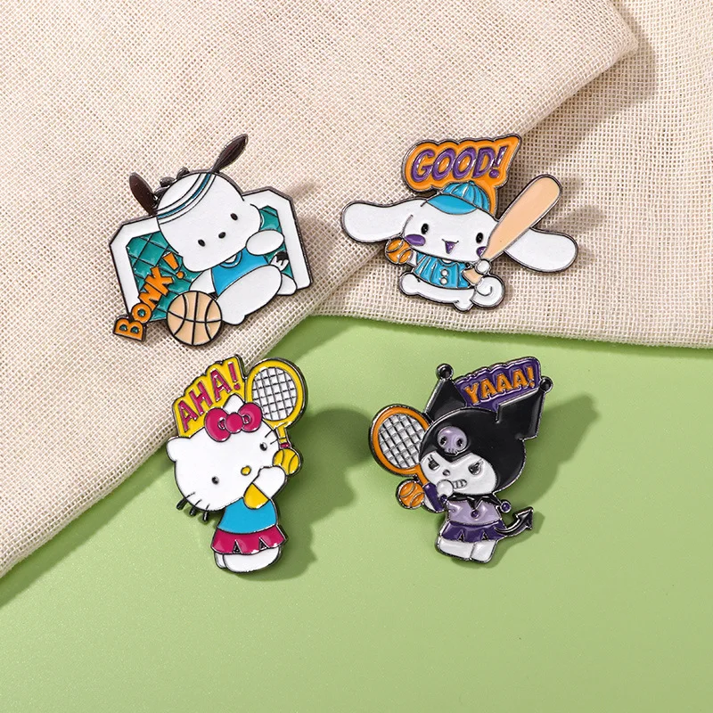 Badminton Icon - Cartoon Sanrio Metalen Badge Student Herdenkingsbadge